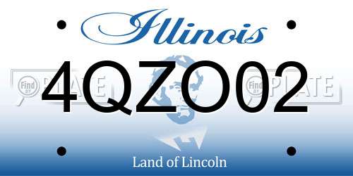 4QZO02 Illinois License Plate