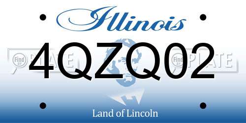 4QZQ02 Illinois License Plate