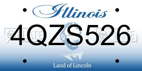 4QZS526 Illinois License Plate
