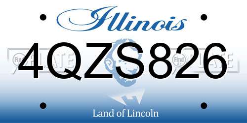 4QZS826 Illinois License Plate
