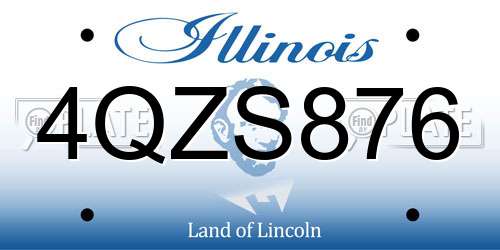 4QZS876 Illinois License Plate