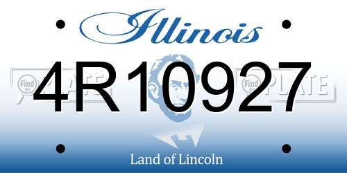 4R10927 Illinois License Plate