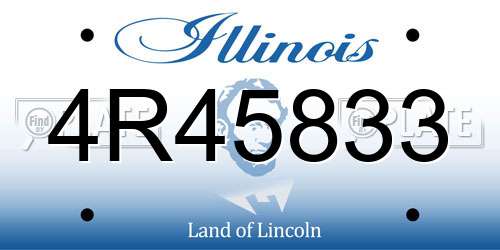 4R45833 Illinois License Plate