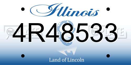 4R48533 Illinois License Plate