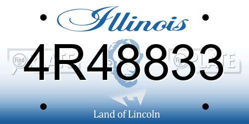 4R48833 Illinois License Plate