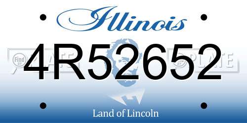 4R52652 Illinois License Plate