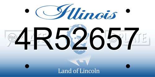 4R52657 Illinois License Plate