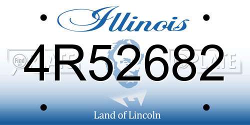 4R52682 Illinois License Plate