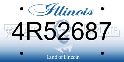 4R52687 Illinois License Plate