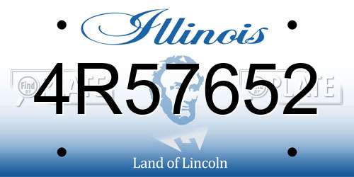 4R57652 Illinois License Plate