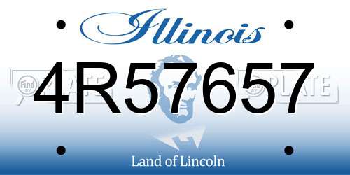 4R57657 Illinois License Plate