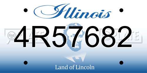 4R57682 Illinois License Plate