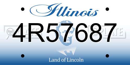 4R57687 Illinois License Plate