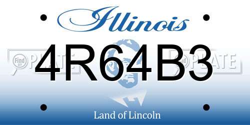 4R64B3 Illinois License Plate