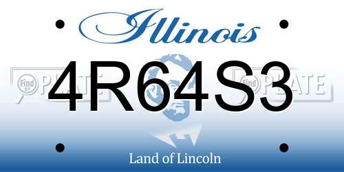 4R64S3 Illinois License Plate