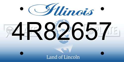 4R82657 Illinois License Plate