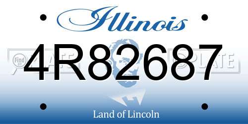 4R82687 Illinois License Plate