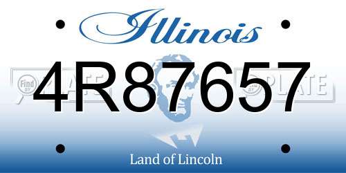 4R87657 Illinois License Plate