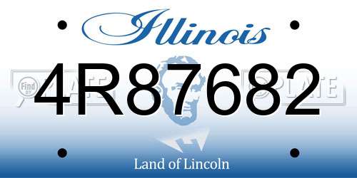 4R87682 Illinois License Plate