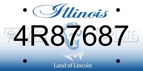 4R87687 Illinois License Plate