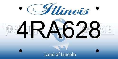 4RA628 Illinois License Plate