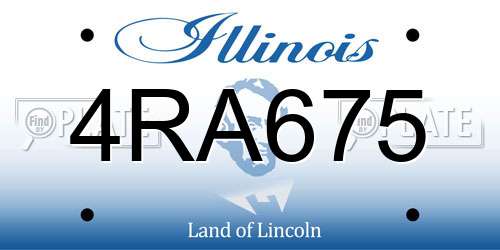 4RA675 Illinois License Plate