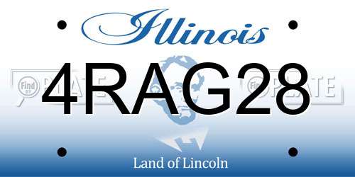 4RAG28 Illinois License Plate