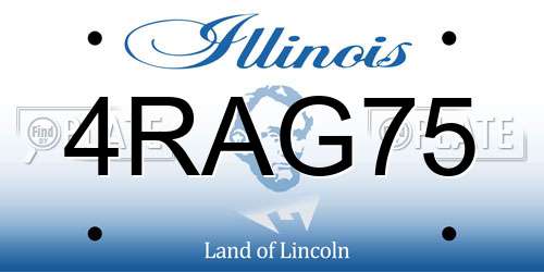 4RAG75 Illinois License Plate