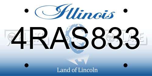 4RAS833 Illinois License Plate