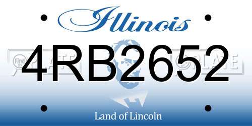 4RB2652 Illinois License Plate