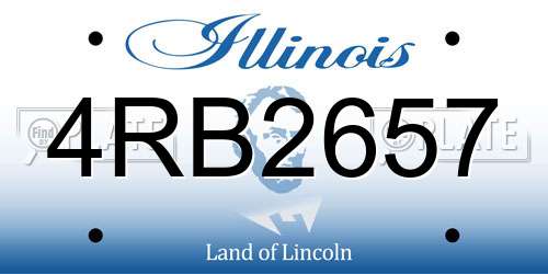 4RB2657 Illinois License Plate