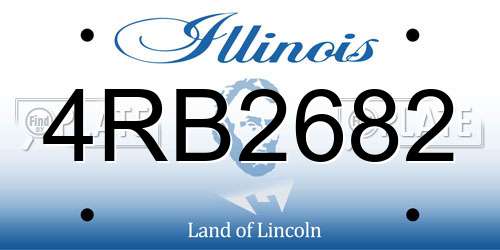 4RB2682 Illinois License Plate