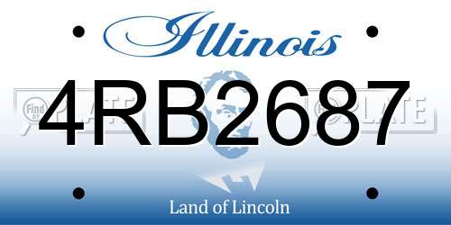 4RB2687 Illinois License Plate