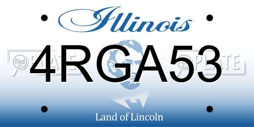 4RGA53 Illinois License Plate