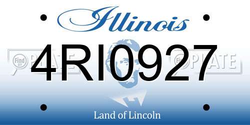4RI0927 Illinois License Plate