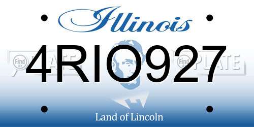 4RIO927 Illinois License Plate