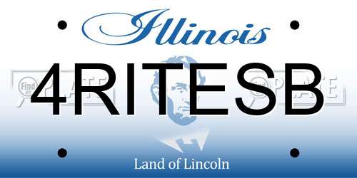 4RITESB Illinois License Plate