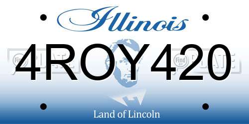4ROY420 Illinois License Plate