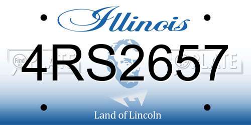 4RS2657 Illinois License Plate