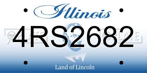 4RS2682 Illinois License Plate