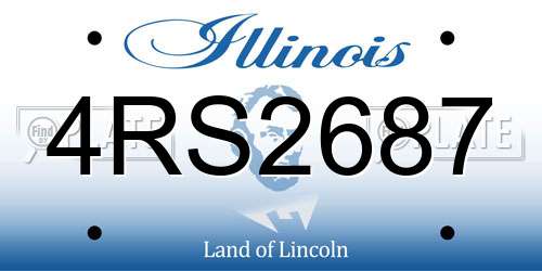 4RS2687 Illinois License Plate