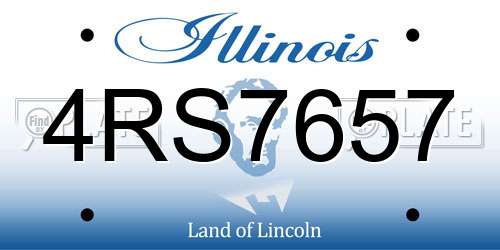 4RS7657 Illinois License Plate