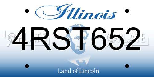4RST652 Illinois License Plate