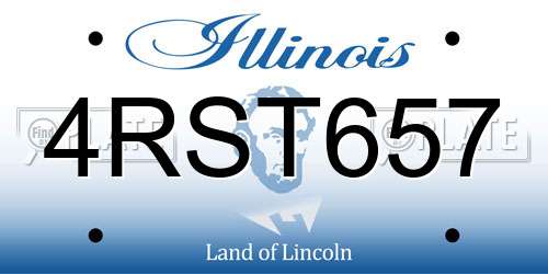 4RST657 Illinois License Plate