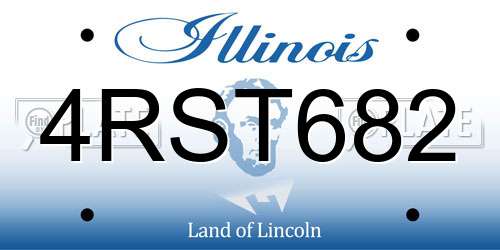 4RST682 Illinois License Plate