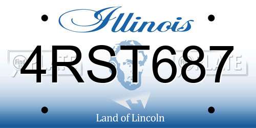4RST687 Illinois License Plate
