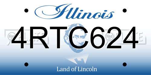 4RTC624 Illinois License Plate