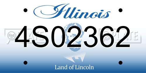 4S02362 Illinois License Plate