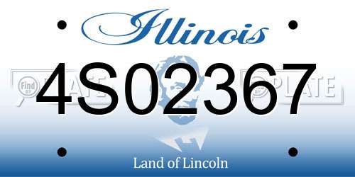 4S02367 Illinois License Plate
