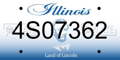 4S07362 Illinois License Plate